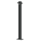 Ornamental bollard | Series 4074B | � 76 mm | stationary, to be fixed by plugswith base plate 100 x 150 mm | without lock | with 2 eyelets